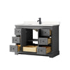 Custom image for Dark Gray with Matte Black Trim / Carrara Cultured Marble / No Mirror