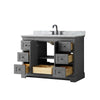Custom image for Dark Gray with Matte Black Trim / White Carrara Marble / No Mirror