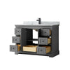 Custom image for Dark Gray with Matte Black Trim / White Carrara Marble / No Mirror