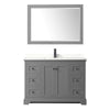 Custom image for Dark Gray with Matte Black Trim / Giotto Quartz / 46