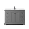 Custom image for Dark Gray with Matte Black Trim / White Cultured Marble / No Mirror