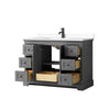 Custom image for Dark Gray with Matte Black Trim / White Cultured Marble / No Mirror