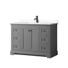 Custom image for Dark Gray with Matte Black Trim / White Cultured Marble / No Mirror