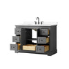 Custom image for Dark Gray with Matte Black Trim / White Cultured Marble / No Mirror