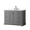 Custom image for Dark Gray with Matte Black Trim / White Cultured Marble / No Mirror