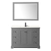 Custom image for Dark Gray with Matte Black Trim / White Quartz / 46
