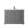 Custom image for Dark Gray with Matte Black Trim / White Quartz / No Mirror