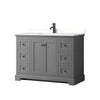 Custom image for Dark Gray with Matte Black Trim / White Quartz / No Mirror