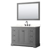 Custom image for Dark Gray with Matte Black Trim / White Quartz / 46