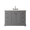 Custom image for Dark Gray with Matte Black Trim / White Quartz / No Mirror