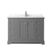 Custom image for Dark Gray with Polished Chrome Trim / Carrara Cultured Marble / No Mirror