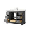 Custom image for Dark Gray with Polished Chrome Trim / Carrara Cultured Marble / No Mirror