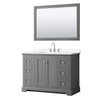 Custom image for Dark Gray with Polished Chrome Trim / Carrara Cultured Marble / 46