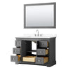 Custom image for Dark Gray with Polished Chrome Trim / White Cultured Marble / 46