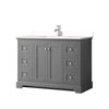 Custom image for Dark Gray with Polished Chrome Trim / White Quartz / No Mirror