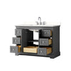 Custom image for Dark Gray with Polished Chrome Trim / White Quartz / No Mirror