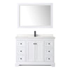 Custom image for White with Matte Black Trim / Carrara Cultured Marble / 46
