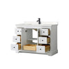 Custom image for White with Matte Black Trim / Carrara Cultured Marble / No Mirror