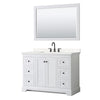 Custom image for White with Matte Black Trim / Carrara Cultured Marble / 46