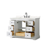 Custom image for White with Matte Black Trim / Carrara Cultured Marble / No Mirror