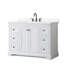 Custom image for White with Matte Black Trim / Carrara Cultured Marble / No Mirror