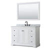 Custom image for White with Matte Black Trim / White Carrara Marble / 46