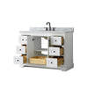 Custom image for White with Matte Black Trim / White Carrara Marble / No Mirror