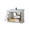 Custom image for White with Matte Black Trim / White Carrara Marble / No Mirror
