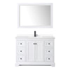 Custom image for White with Matte Black Trim / White Cultured Marble / 46