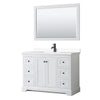 Custom image for White with Matte Black Trim / White Cultured Marble / 46