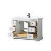 Custom image for White with Matte Black Trim / White Cultured Marble / No Mirror
