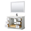 Custom image for White with Matte Black Trim / White Quartz / 46
