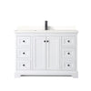 Custom image for White with Matte Black Trim / White Quartz / No Mirror