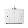 Custom image for White with Matte Black Trim / White Quartz / No Mirror