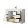 Custom image for White with Brushed Gold Trim / Carrara Cultured Marble / No Mirror