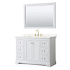 Custom image for White with Brushed Gold Trim / Carrara Cultured Marble / 46