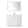 Custom image for White with Brushed Gold Trim / Giotto Quartz / 46