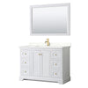 Custom image for White with Brushed Gold Trim / Giotto Quartz / 46