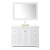 Custom image for White with Brushed Gold Trim / Giotto Quartz / 46