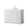 Custom image for White with Brushed Gold Trim / Giotto Quartz / No Mirror