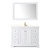 Custom image for White with Brushed Gold Trim / White Quartz / 46