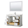 Custom image for White with Polished Chrome Trim / Carrara Cultured Marble / 46