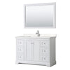Custom image for White with Polished Chrome Trim / Carrara Cultured Marble / 46
