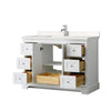 Custom image for White with Polished Chrome Trim / Carrara Cultured Marble / No Mirror