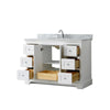 Custom image for White with Polished Chrome Trim / White Carrara Marble / No Mirror