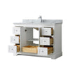 Custom image for White with Polished Chrome Trim / White Carrara Marble / No Mirror
