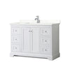Custom image for White with Polished Chrome Trim / Giotto Quartz / No Mirror