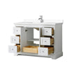 Custom image for White with Polished Chrome Trim / White Cultured Marble / No Mirror
