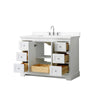 Custom image for White with Polished Chrome Trim / White Cultured Marble / No Mirror