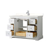Custom image for White with Polished Chrome Trim / White Quartz / No Mirror